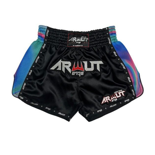 Arwut Illusion Muay Thai Shorts - Black/Blue