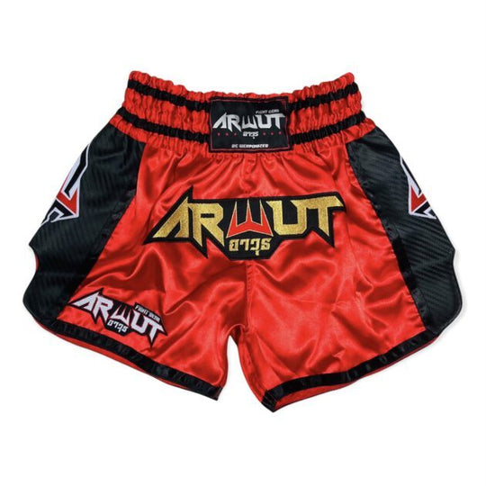 Arwut Carbon Edition Muay Thai Shorts - Red/Black