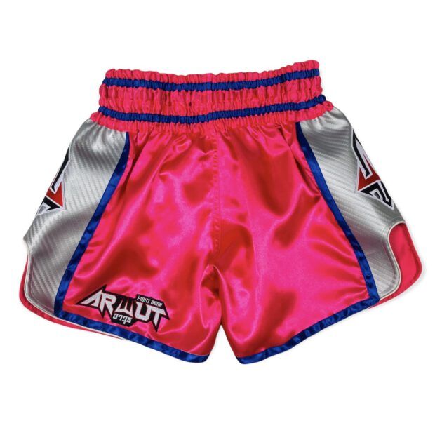 Arwut Carbon Edition Muay Thai Shorts - Pink/Silver