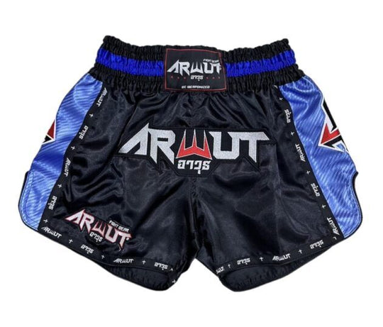 Arwut Carbon Edition Muay Thai Shorts - Black/Blue