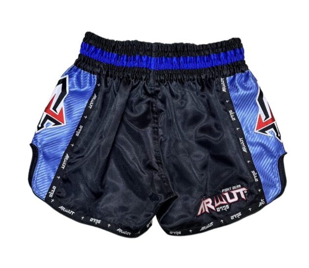 Arwut Carbon Edition Muay Thai Shorts - Black/Blue