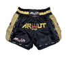 Arwut Carbon Edition Muay Thai Shorts - Black/Gold