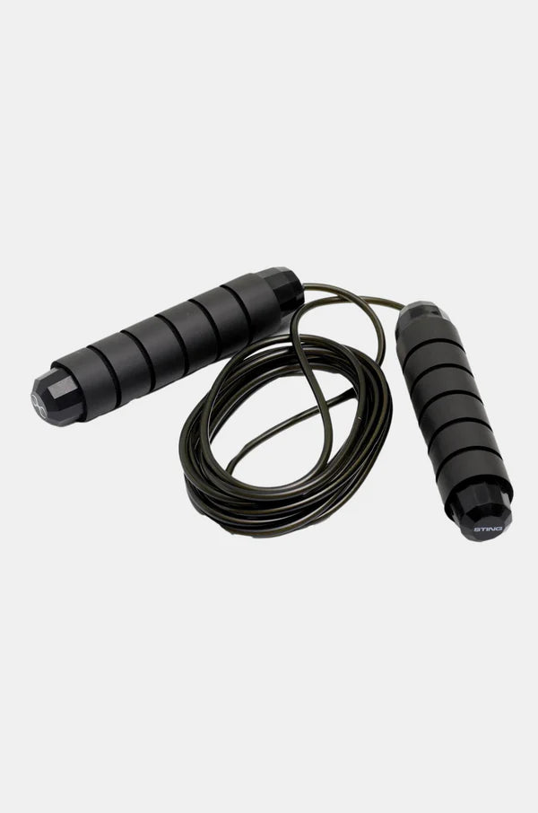 Sting Speedplus Adjustable Skipping Rope - Black - 9Ft