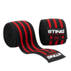 Sting Elasticised Lifting Knee Wraps - Black/Red - 80 Inch