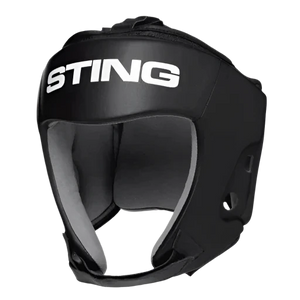 Sting Orion Gel Open Face Head Guard - Black