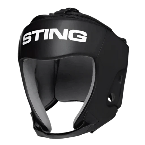Sting Orion Gel Open Face Head Guard - Black