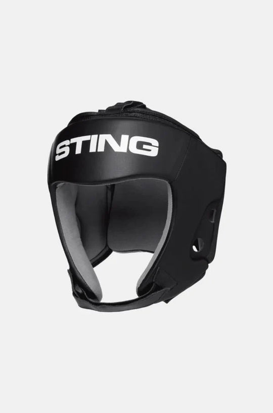 Sting Orion Gel Open Face Head Guard - Black