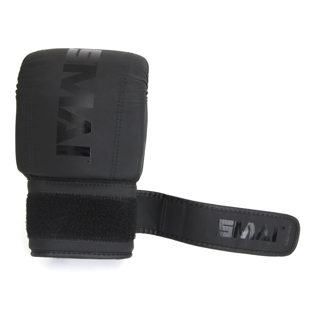 SMAI Triple Black Mitten Boxing Bag Glove - Black