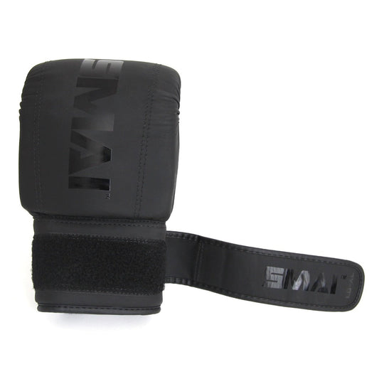 SMAI Triple Black Mitten Boxing Bag Glove - Black