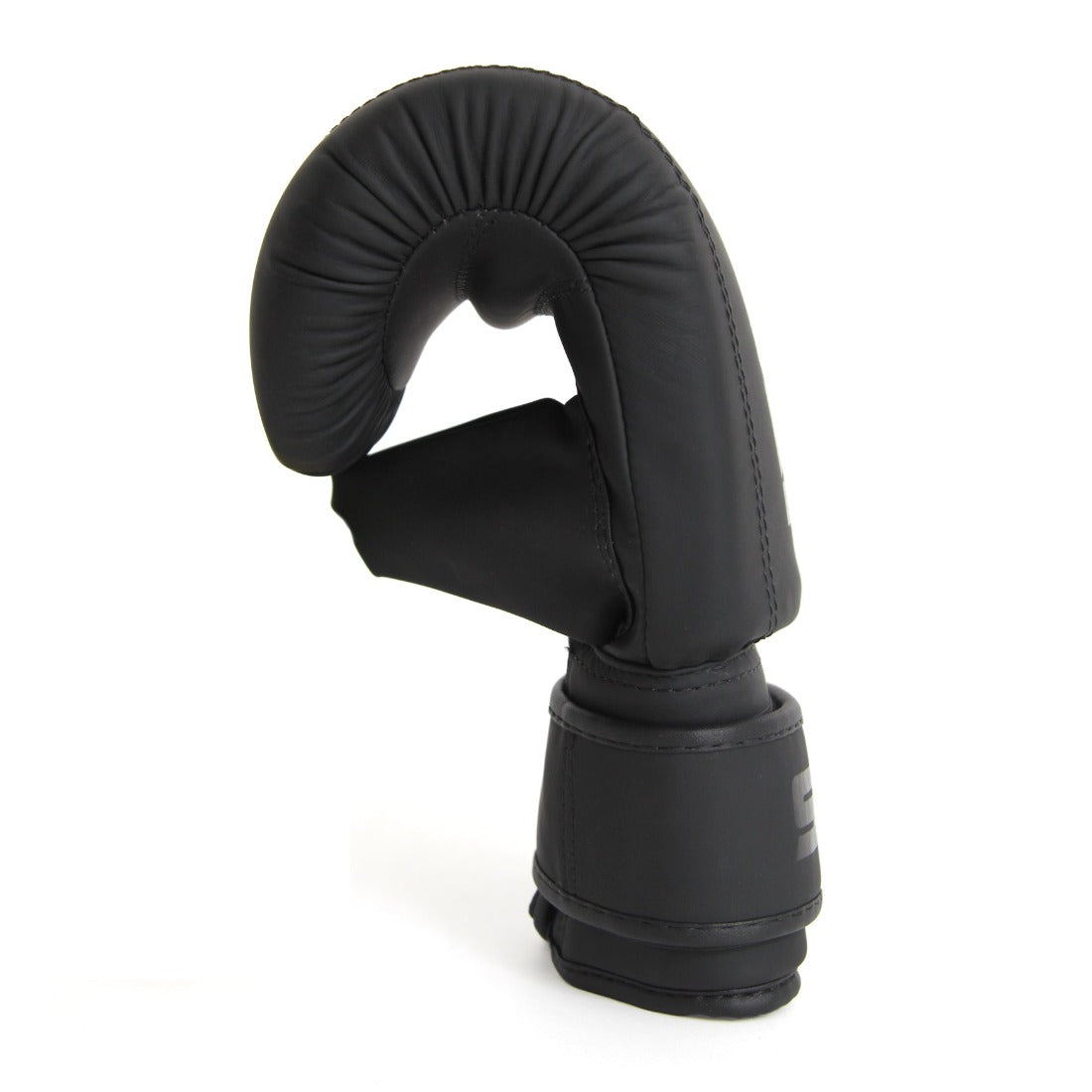 SMAI Triple Black Mitten Boxing Bag Glove - Black