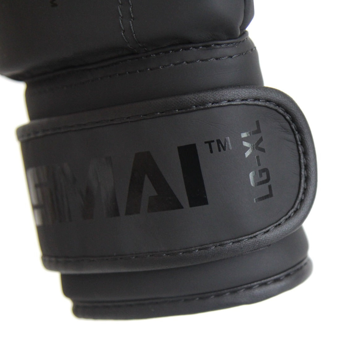 SMAI Triple Black Mitten Boxing Bag Glove - Black
