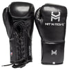 Hit N Move Horse Hair Suvari Boxing Gloves - Lace Up - Black