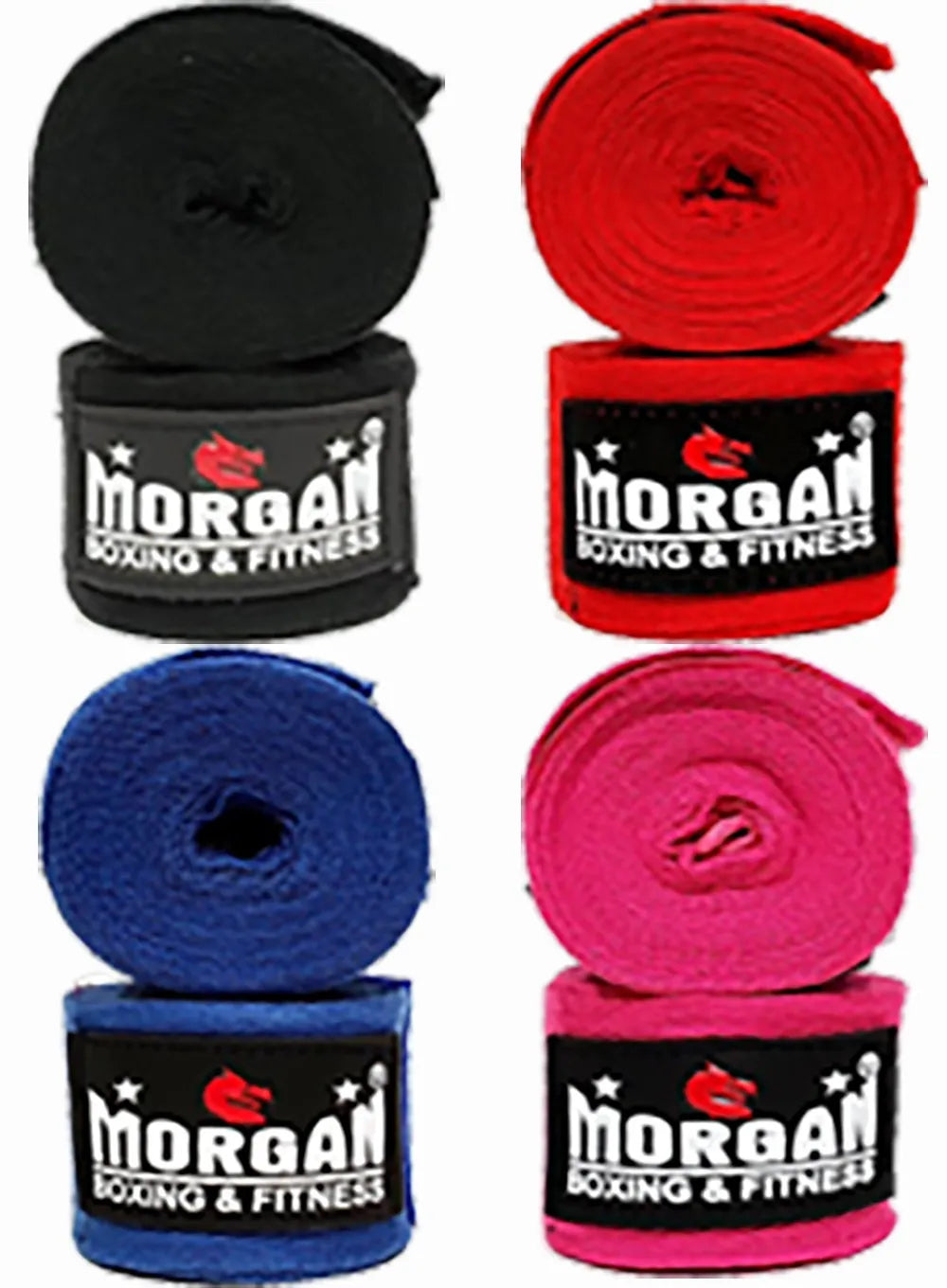 Morgan Cotton Boxing Hand Wraps - 180Inch - 4M Long Pair