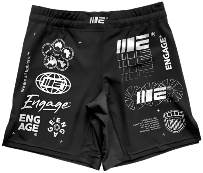 Engage Billboard MMA Grappling Shorts - Black