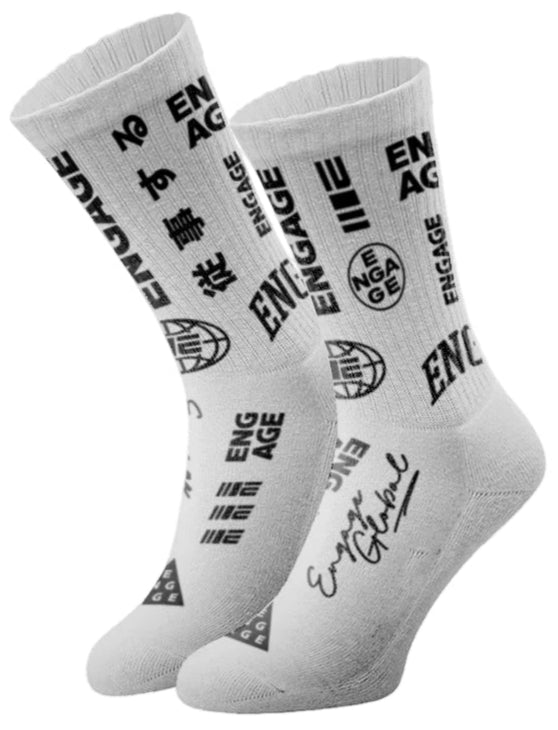 Engage Billboard Socks 2-Pack - Black And White