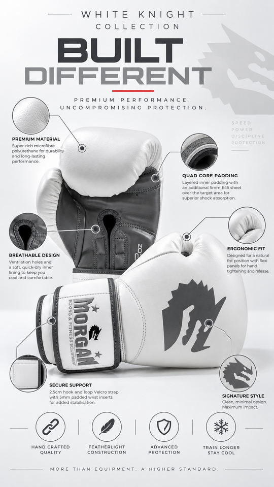 Morgan White Knight Boxing Gloves