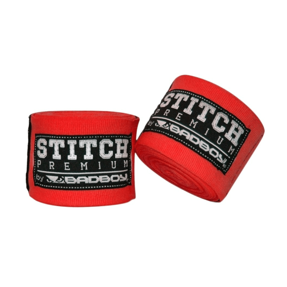 Bad Boy Stitch Premium 5m Hand Wraps - Red