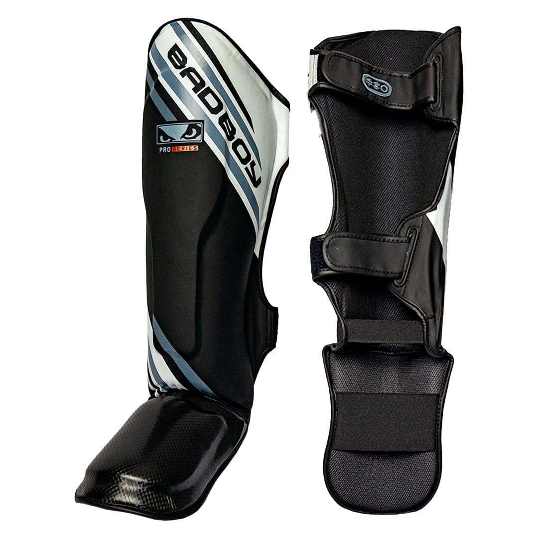 Bad Boy Pro Series Advanced Thai Shin Guards - Black/White