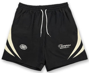 Engage Champion Mentality Track Shorts - Black/White