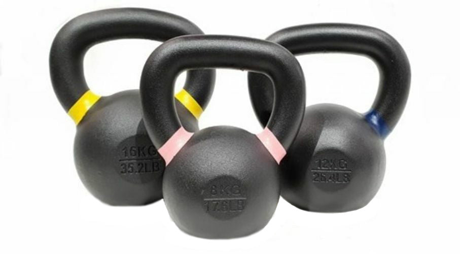 Morgan Powder Coated Kettlebell 3pcs Pack - 8kg + 12kg + 16kg