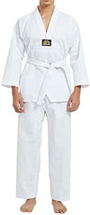 CSG White V Ribbed Taekwondo Dobok/Uniform