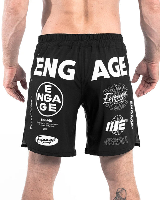 Engage Billboard MMA Grappling Shorts - Black