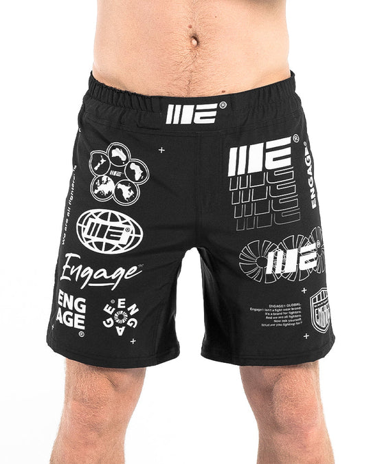 Engage Billboard MMA Grappling Shorts - Black