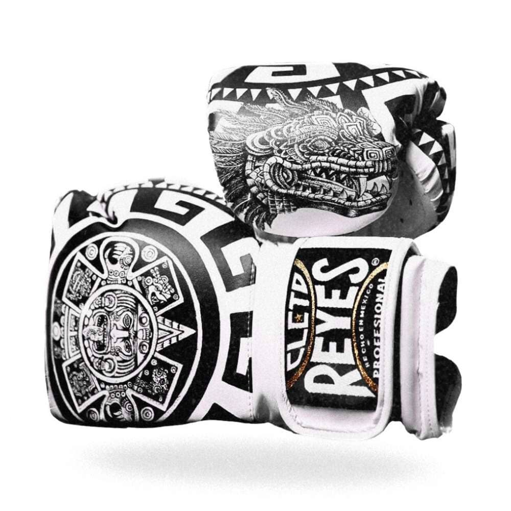 Cleto Reyes Aztec Calendar Boxing Gloves - Black/White