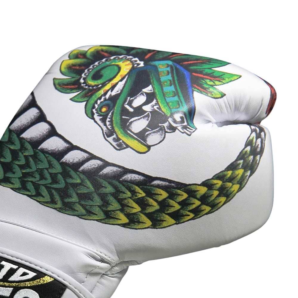 Cleto Reyes Quetzalcoatl Boxing Gloves White/Green Boxing Gloves Cleto Reyes