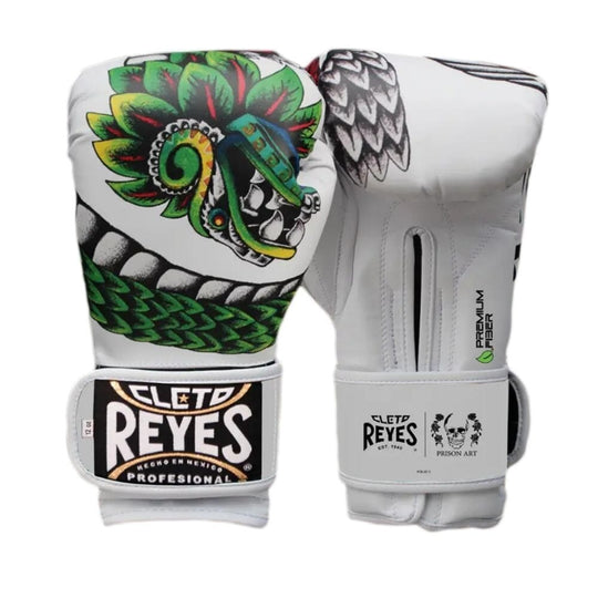 Cleto Reyes Quetzalcoatl Boxing Gloves White/Green Boxing Gloves Cleto Reyes White/Green 12oz