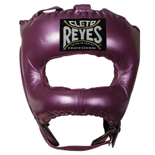 Cleto Reyes Traditional Headgear with Nylon Face Bar Head Guards Cleto Reyes Purple One Size
