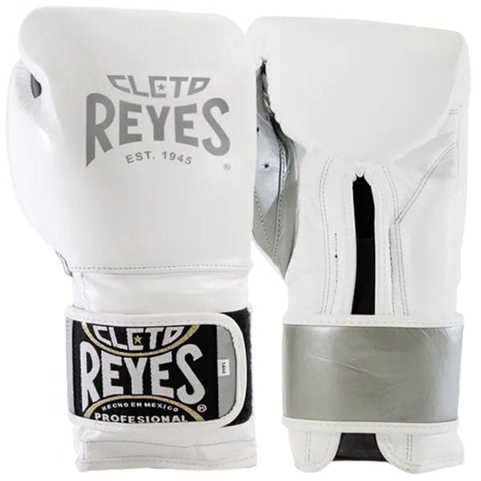 Cleto Reyes Silver Storm Boxing Gloves White/Silver Boxing Gloves Cleto Reyes White/Silver 12oz