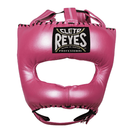 Cleto Reyes Traditional Headgear with Nylon Face Bar Head Guards Cleto Reyes Pink One Size