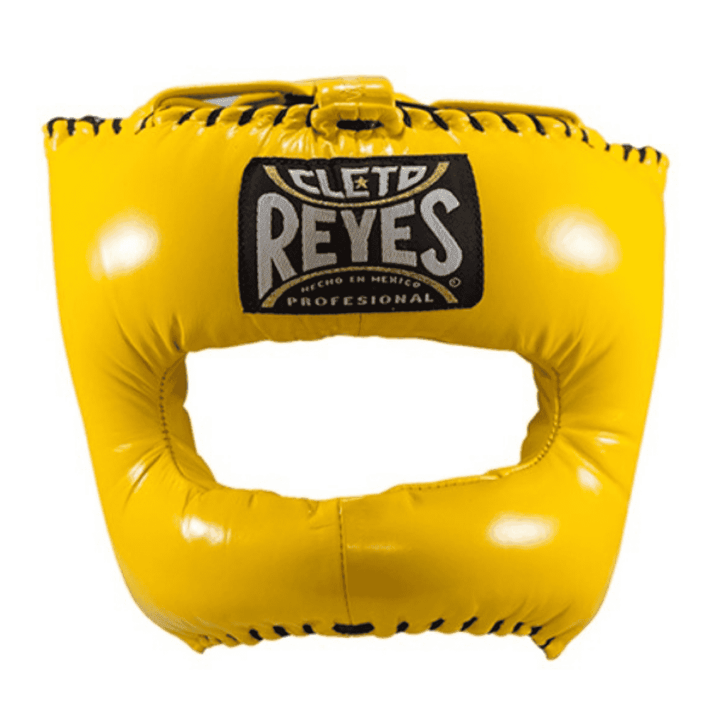 Cleto Reyes Traditional Headgear with Nylon Face Bar Head Guards Cleto Reyes Yellow One Size