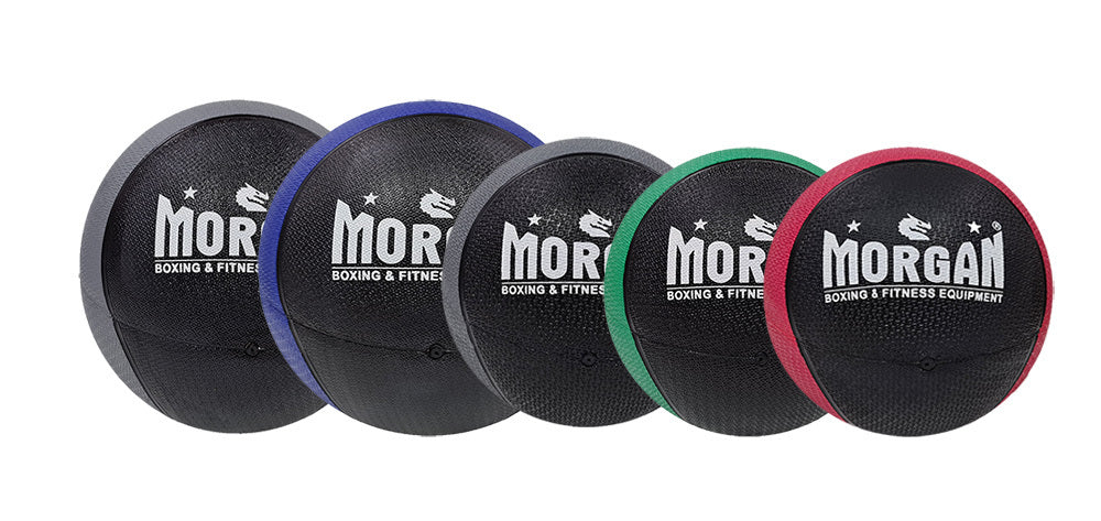 Morgan 2 tone Commercial Rubber Medicine Ball Set Of 5 - 3 + 4 + 5 + 7 + 10kg