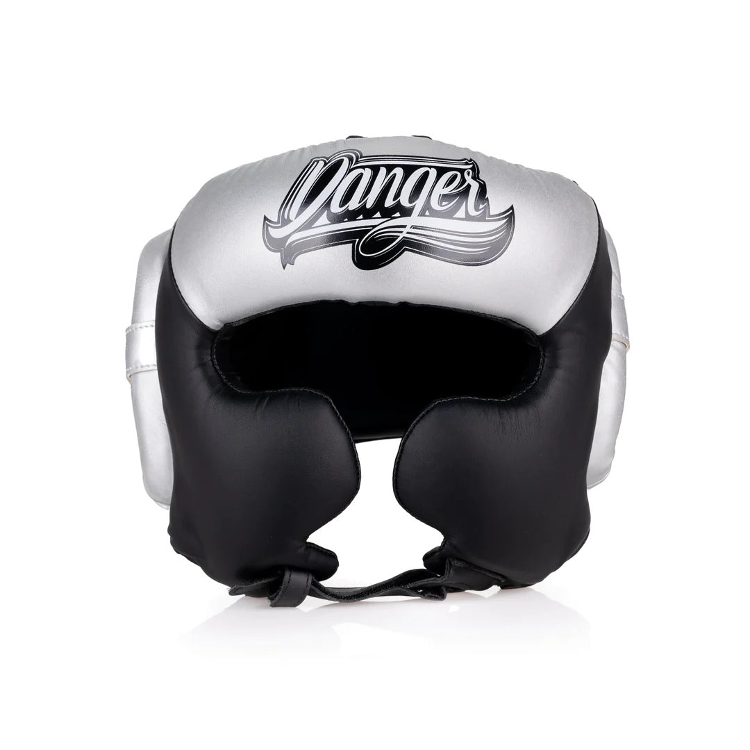 Danger Sparring Head Gear - Black/Silver