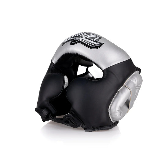 Danger Sparring Head Gear - Black/Silver