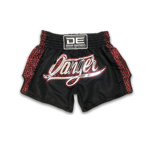 Danger Wild Line Muay Thai Shorts - Black/Red