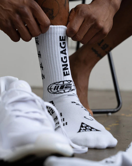 Engage Billboard Socks 2-Pack - Black And White