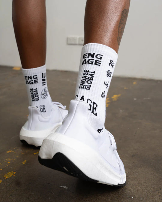Engage Billboard Socks 2-Pack - Black And White