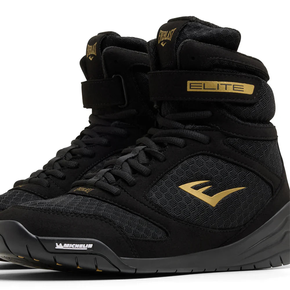 Everlast Elite2 Pro Hi-Top Boxing Boots - Black/Gold