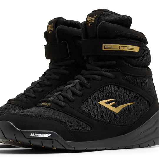 Everlast Elite2 Pro Hi-Top Boxing Boots - Black/Gold