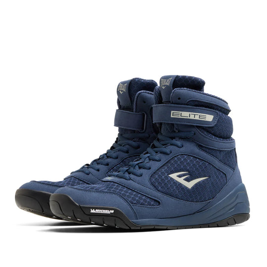 Everlast Elite2 Pro Hi-Top Boxing Boots - Navy/White