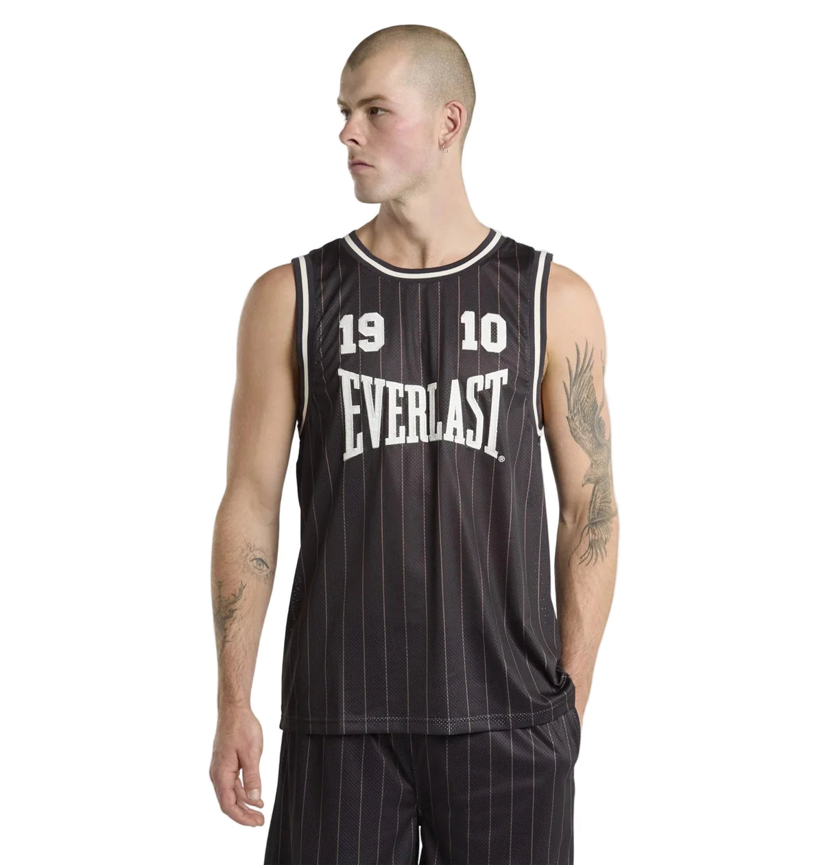 Everlast Pinstripe Mesh Tank - Black