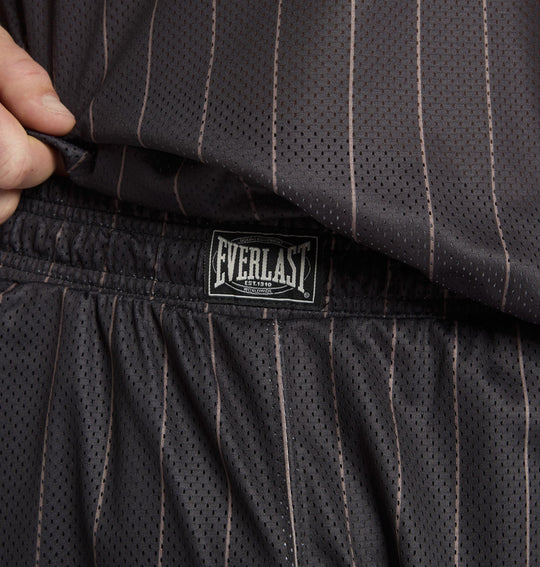 Everlast Pinstripe Mesh Court Shorts - Black