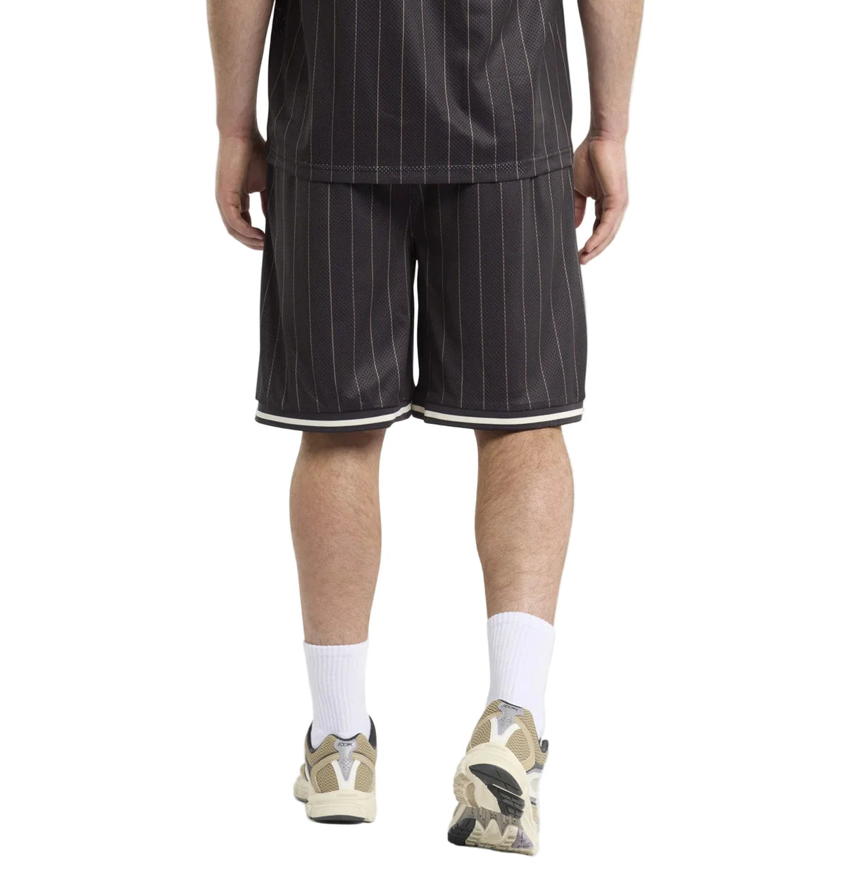 Everlast Pinstripe Mesh Court Shorts - Black