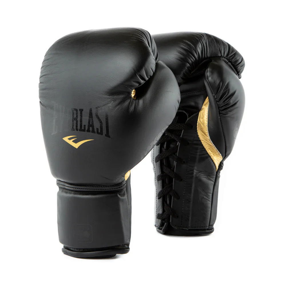 Everlast MX2 Pro Lace Up Training Gloves - Black/Gold