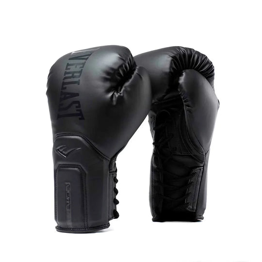 Everlast Elite 2 Pro Training Boxing Gloves - Lace Up - Black
