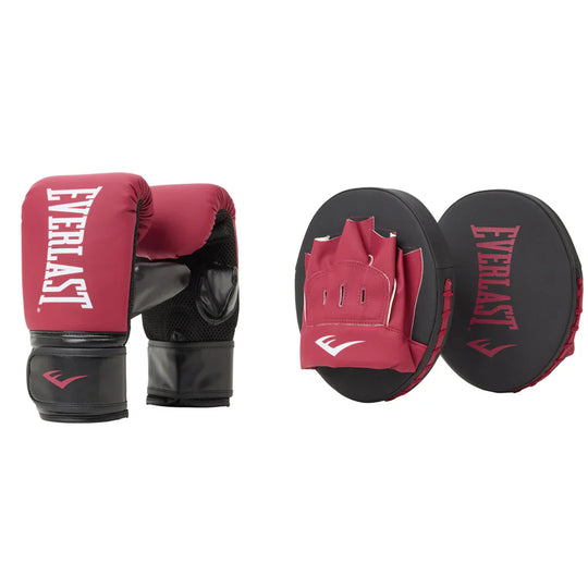 Everlast Elite Tempo Cardio Mitt Kit - S/M - Deep Cherry/Black