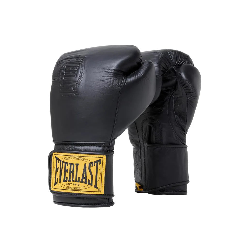 Everlast 1910 Pro Boxing Gloves - Hook & Loop - Black